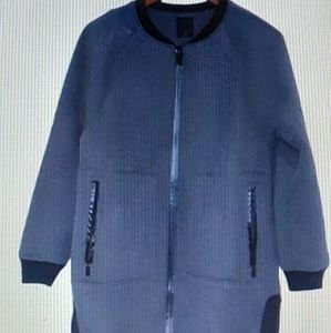 Lime & Vine Scuba Knit Oversized Zip-Up Jacket Small